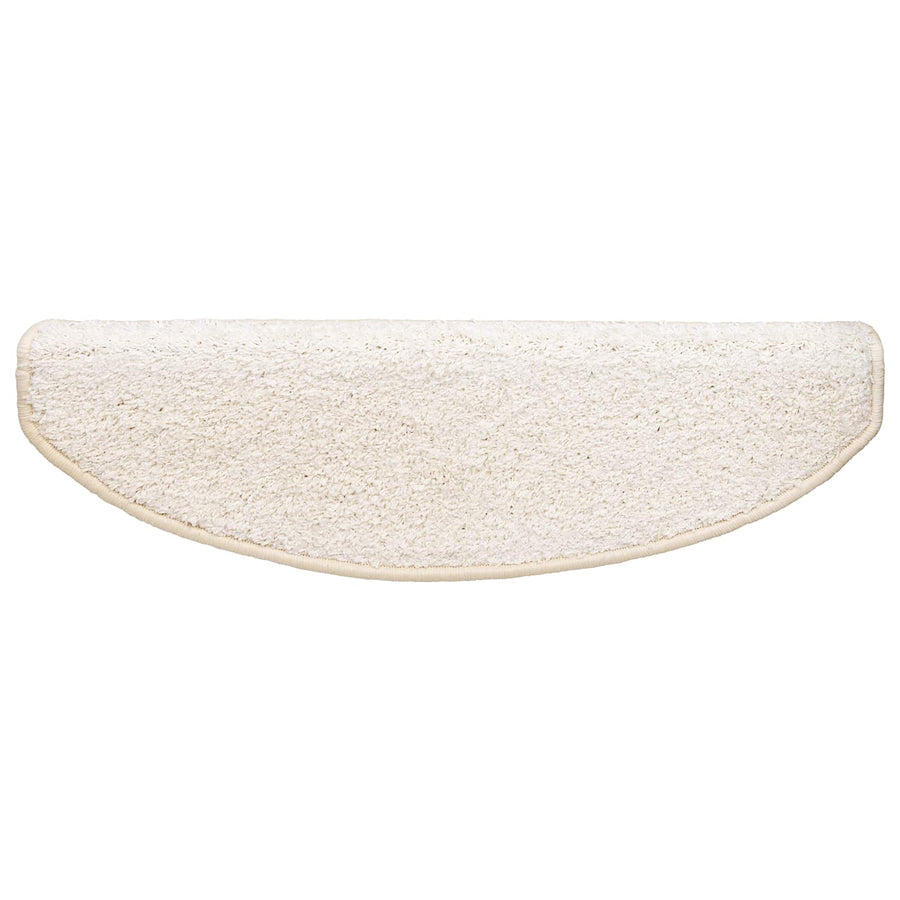 Zelfklevende Trapmatten Halfrond 15 pcs Wit 80 x 24,5 x 3,5 cm