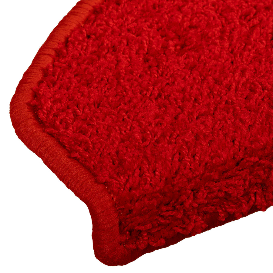 Zelfklevende Trapmatten Halfrond 15 pcs Rood 80 x 24,5 x 3,5 cm