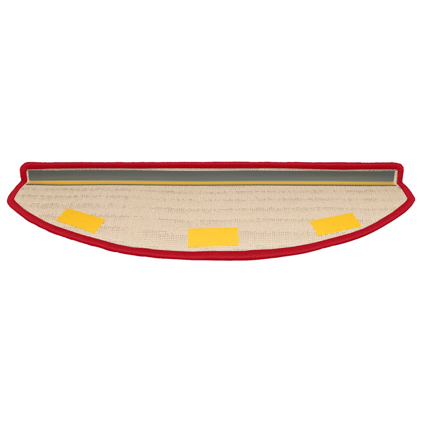 Zelfklevende Trapmatten Halfrond 15 pcs Rood 80 x 24,5 x 3,5 cm