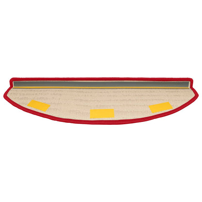 Zelfklevende Trapmatten Halfrond 15 pcs Rood 80 x 24,5 x 3,5 cm