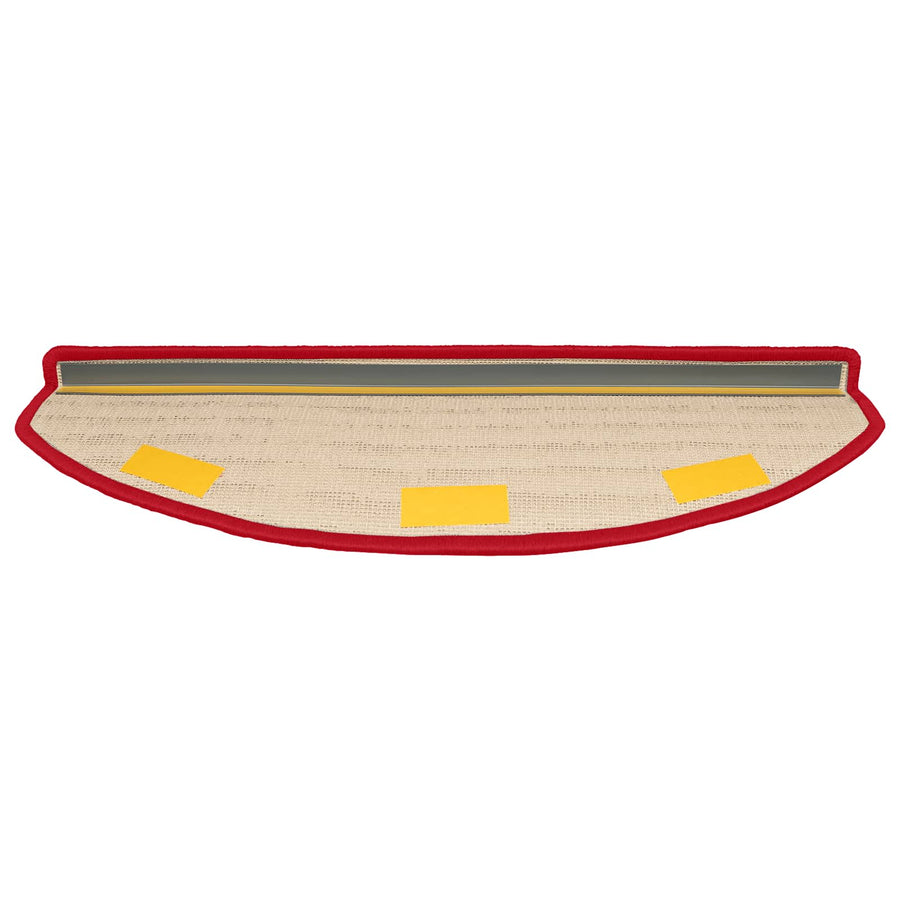 Zelfklevende Trapmatten Halfrond 15 pcs Rood 80 x 24,5 x 3,5 cm