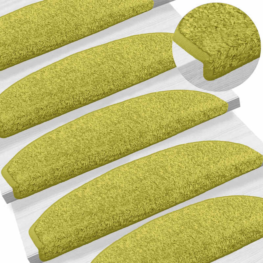 Zelfklevende Trapmatten 15 pcs Groen 80 x 24,5 x 3,5 cm