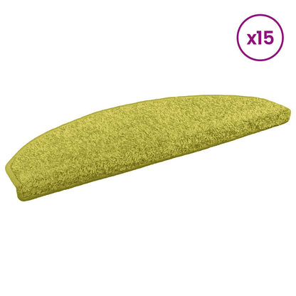 Zelfklevende Trapmatten 15 pcs Groen 80 x 24,5 x 3,5 cm