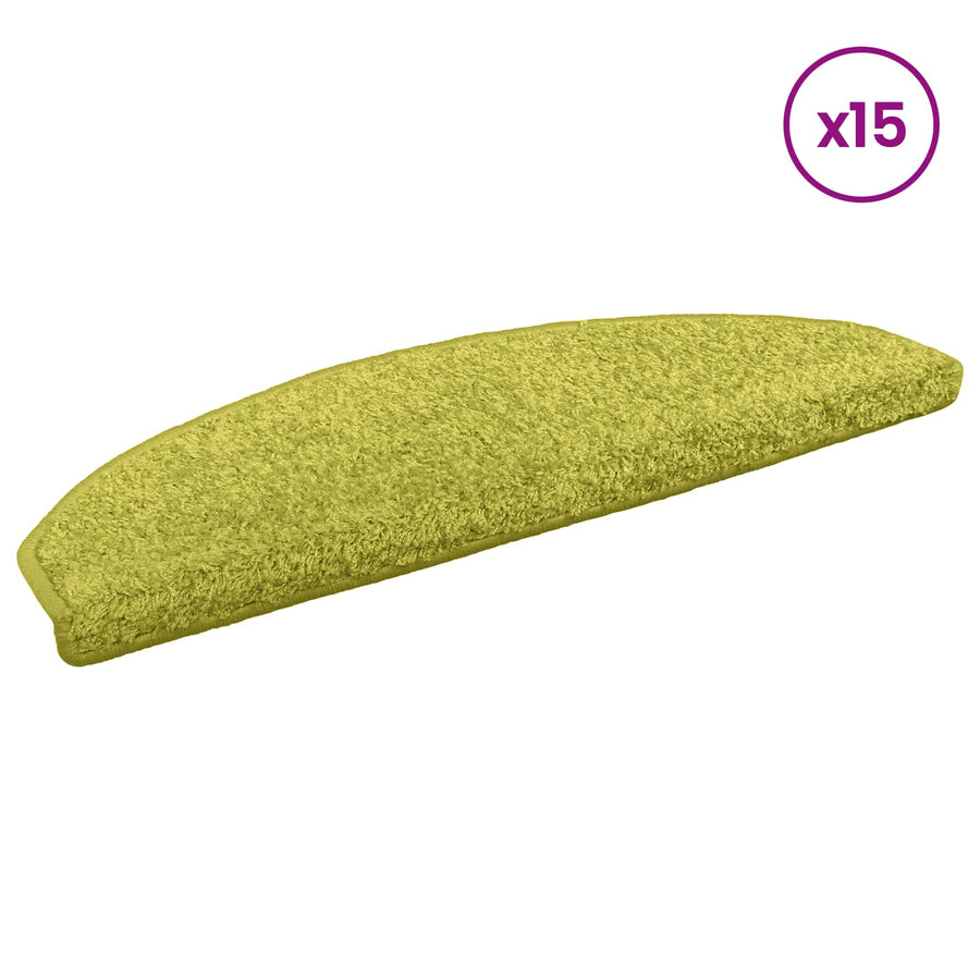 Zelfklevende Trapmatten 15 pcs Groen 80 x 24,5 x 3,5 cm