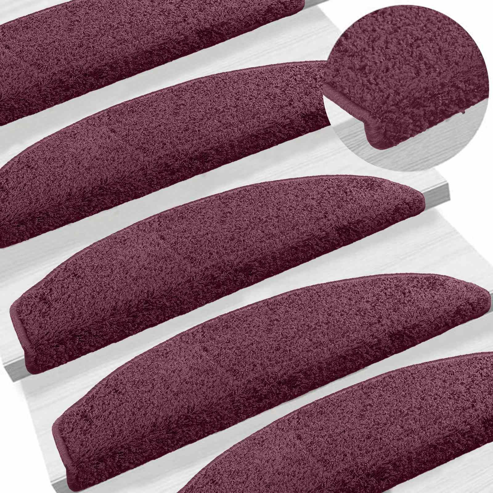 Zelfklevende Trapmatten 15 pcs Donker Paars 80 x 24,5 x 3,5 cm