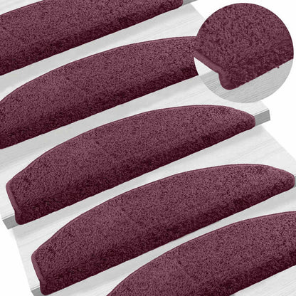 Zelfklevende Trapmatten 15 pcs Donker Paars 80 x 24,5 x 3,5 cm