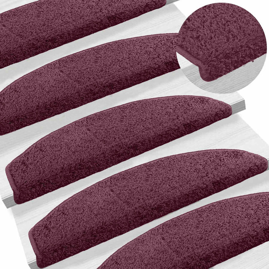 Zelfklevende Trapmatten 15 pcs Donker Paars 80 x 24,5 x 3,5 cm