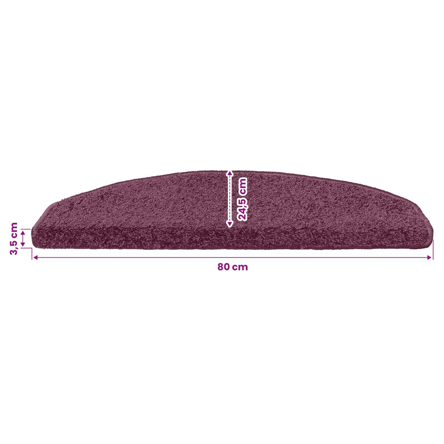 Zelfklevende Trapmatten 15 pcs Donker Paars 80 x 24,5 x 3,5 cm