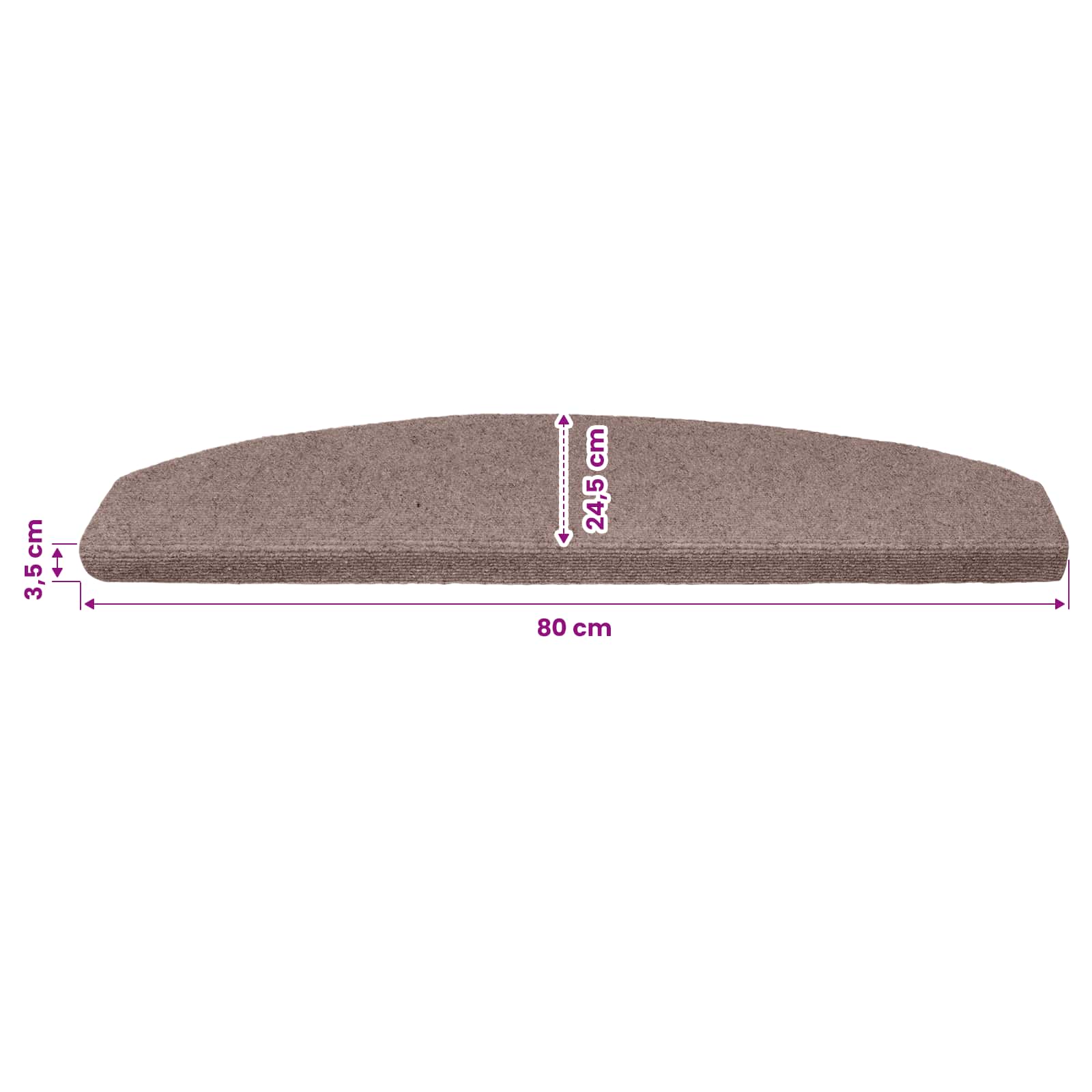 Zelfklevende Trapmatten 15 pcs Beige 80 x 24,5 x 3,5 cm