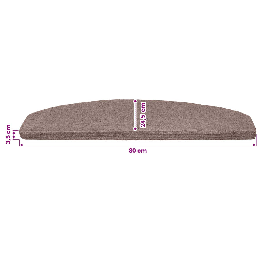Zelfklevende Trapmatten 15 pcs Beige 80 x 24,5 x 3,5 cm