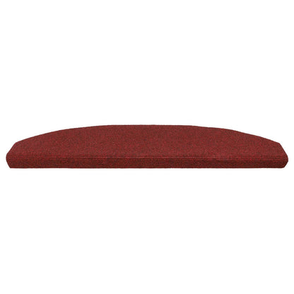 Zelfklevende Trapmatten 15 pcs Bordeaux Rood 80 x 24,5 x 3,5 cm