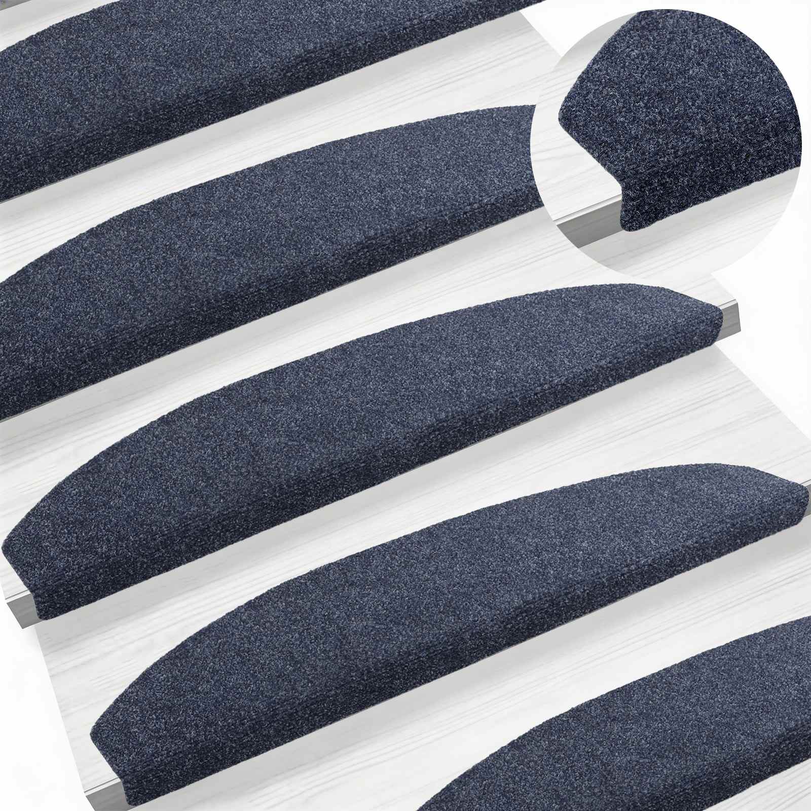 Zelfklevende Trapmatten 15 pcs Blauw 80 x 24,5 x 3,5 cm