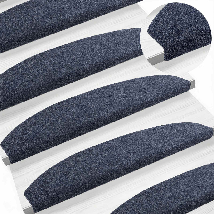 Zelfklevende Trapmatten 15 pcs Blauw 80 x 24,5 x 3,5 cm