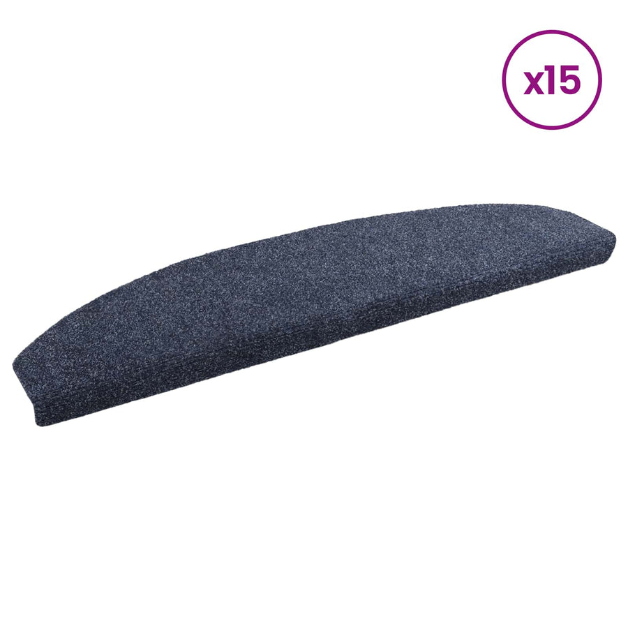 Zelfklevende Trapmatten 15 pcs Blauw 80 x 24,5 x 3,5 cm
