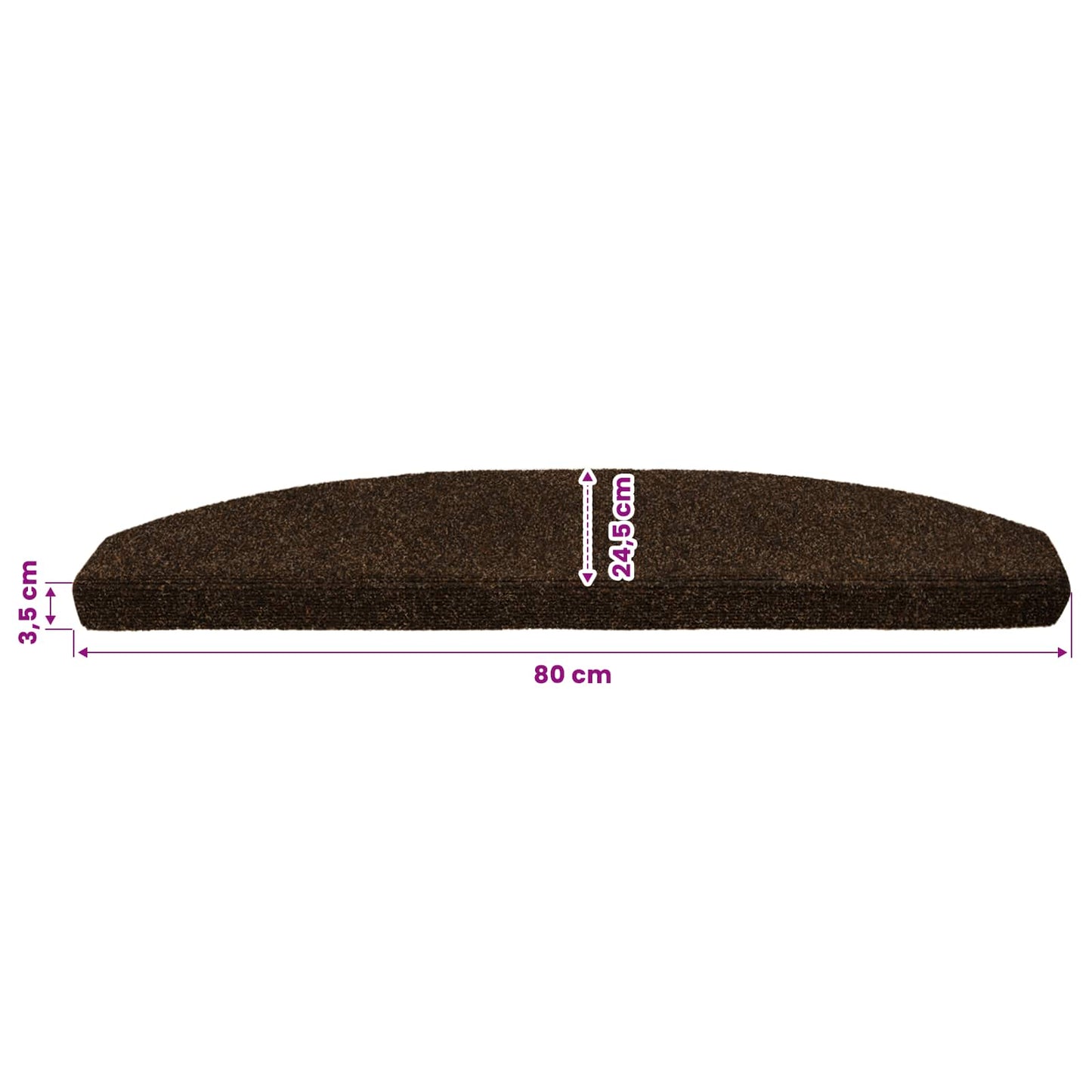 Zelfklevende Trapmatten 15 pcs Bruin 80 x 24,5 x 3,5 cm