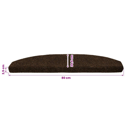 Zelfklevende Trapmatten 15 pcs Bruin 80 x 24,5 x 3,5 cm