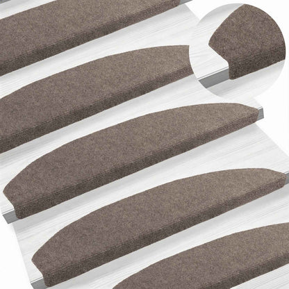 Zelfklevende Trapmatten 15 pcs Mokka 80 x 24,5 x 3,5 cm
