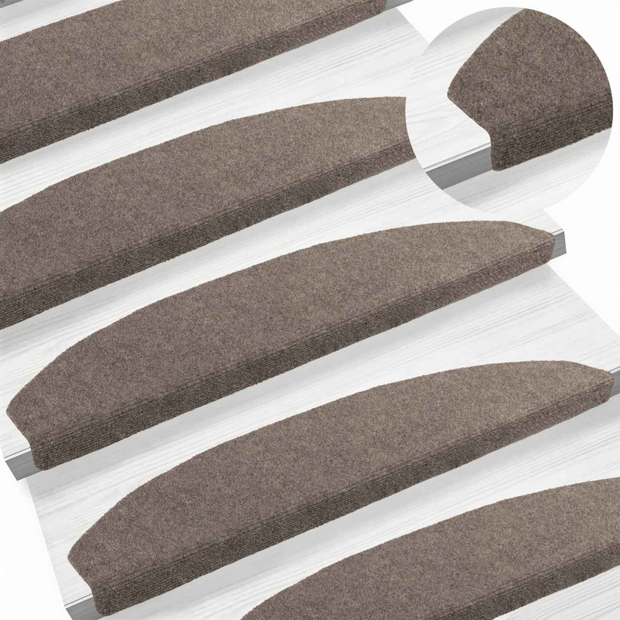 Zelfklevende Trapmatten 15 pcs Mokka 80 x 24,5 x 3,5 cm