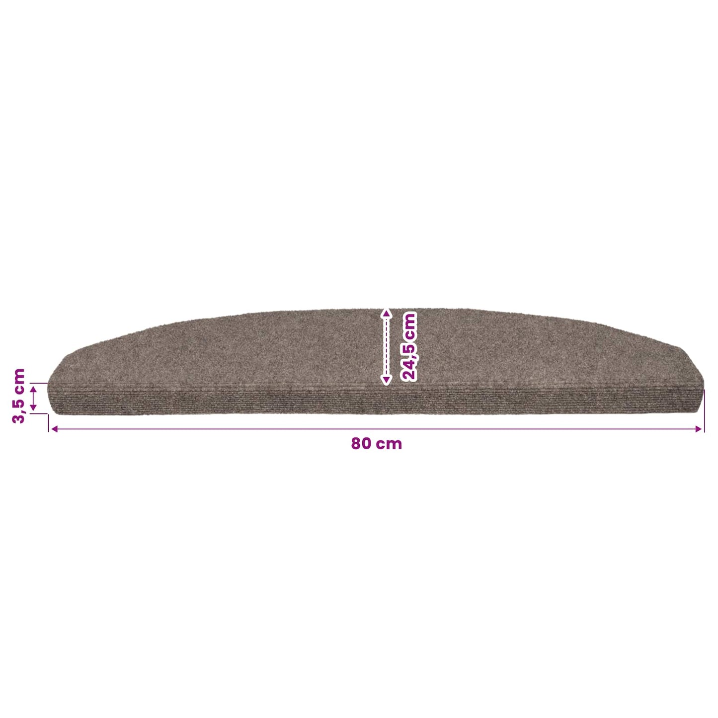 Zelfklevende Trapmatten 15 pcs Mokka 80 x 24,5 x 3,5 cm
