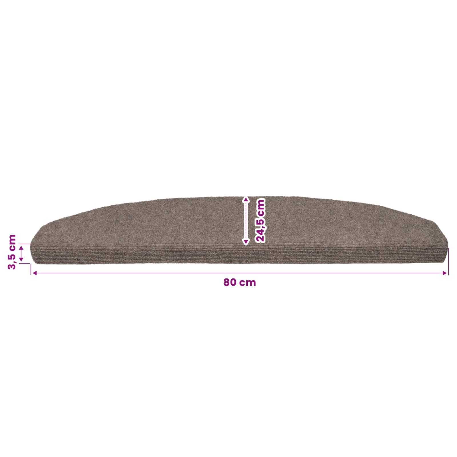 Zelfklevende Trapmatten 15 pcs Mokka 80 x 24,5 x 3,5 cm