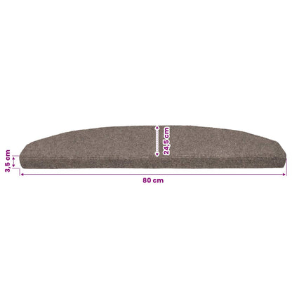 Zelfklevende Trapmatten 15 pcs Mokka 80 x 24,5 x 3,5 cm