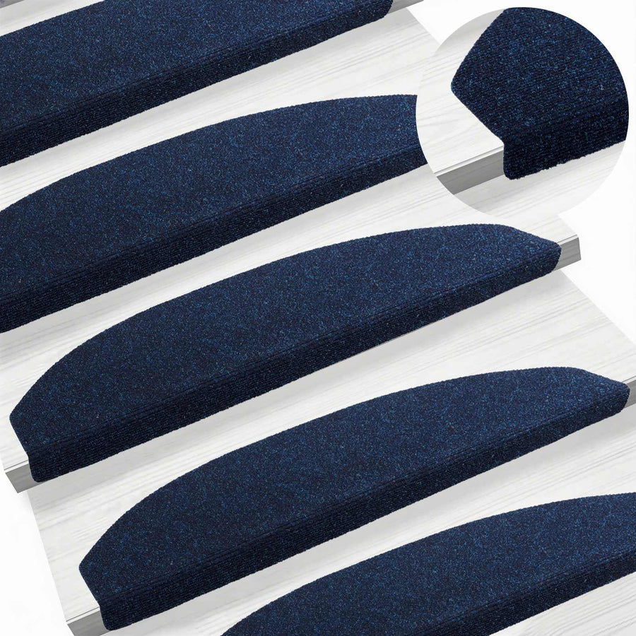 Zelfklevende Trapmatten 15 pcs Marineblauw 80 x 24,5 x 3,5 cm