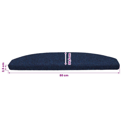 Zelfklevende Trapmatten 15 pcs Marineblauw 80 x 24,5 x 3,5 cm