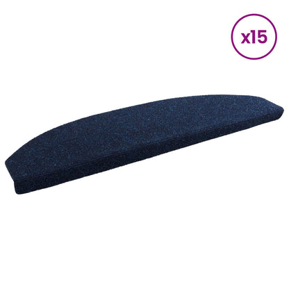 Zelfklevende Trapmatten 15 pcs Marineblauw 80 x 24,5 x 3,5 cm