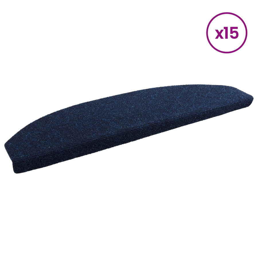 Zelfklevende Trapmatten 15 pcs Marineblauw 80 x 24,5 x 3,5 cm