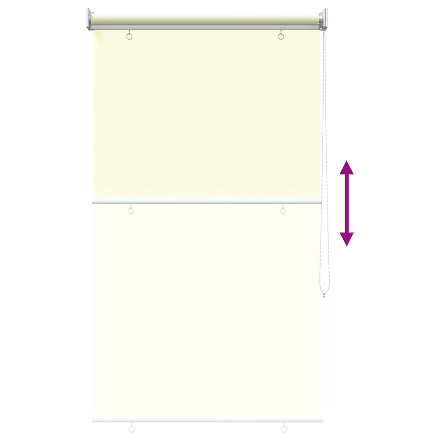 Rolgordijn UV-bescherming Crèmekleurig 80 x 140 cm Polyester