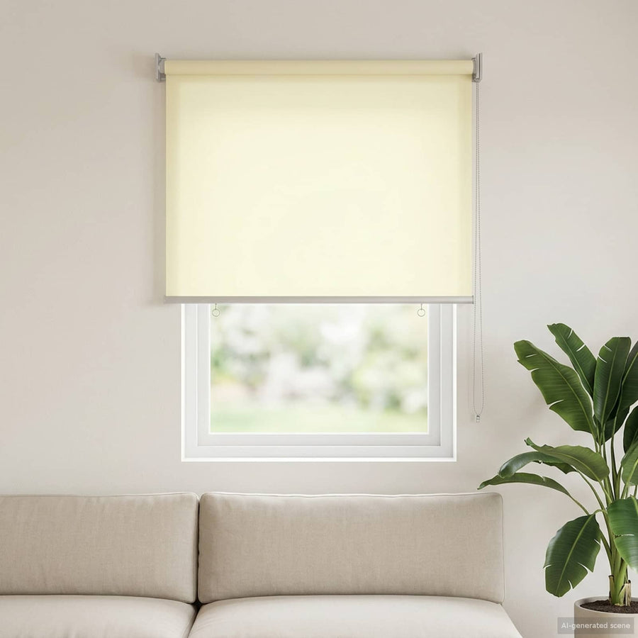 Rolgordijn UV-bescherming Crèmekleurig 100 x 140 cm Polyester