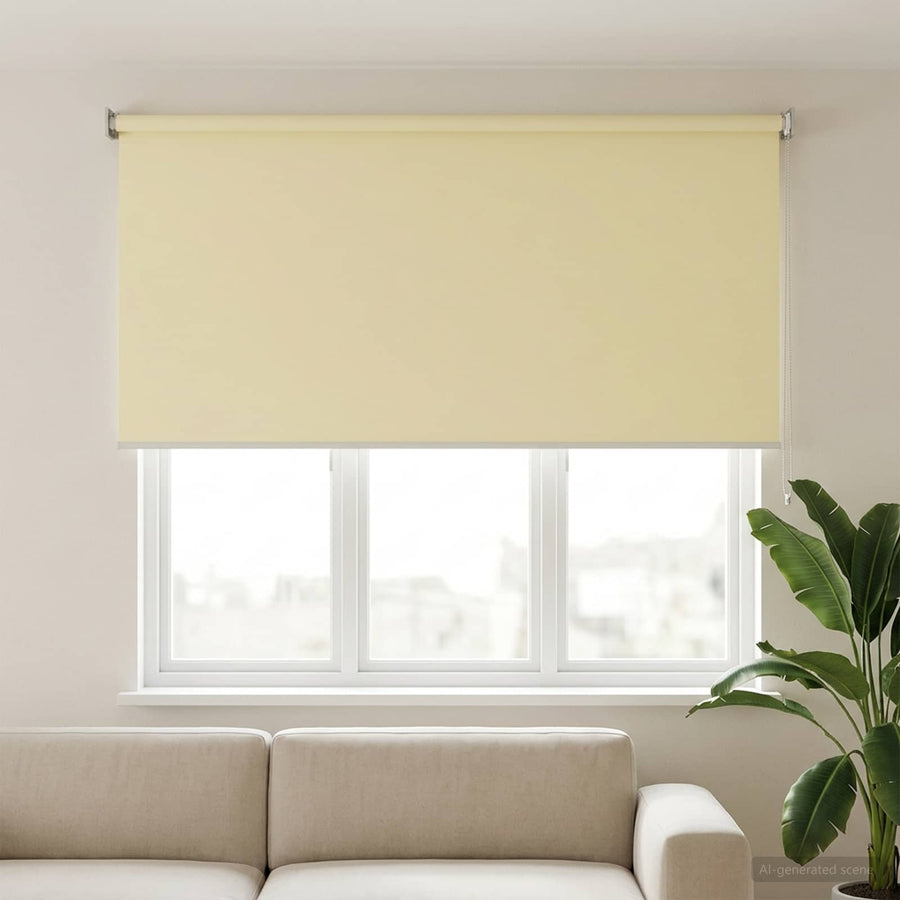 Rolgordijn UV-bescherming Crèmekleurig 200 x 140 cm Polyester
