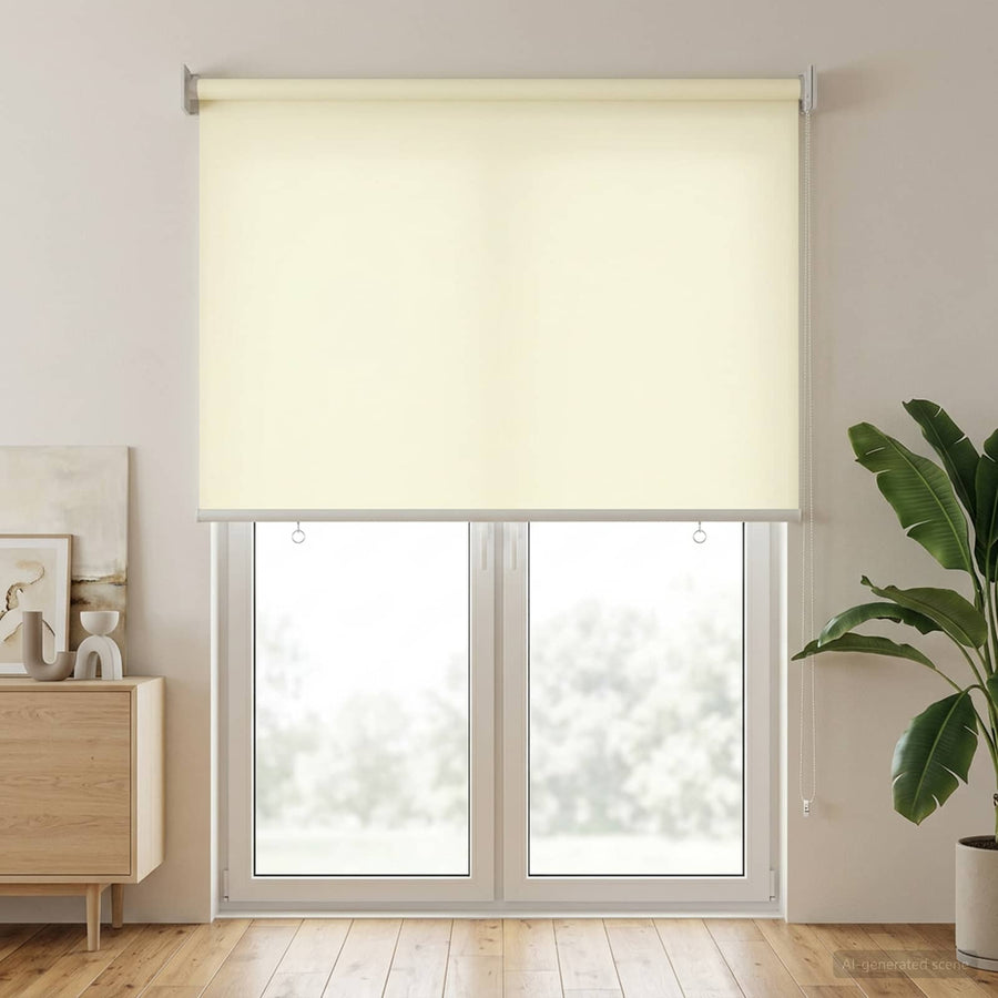 Rolgordijn UV-bescherming Crèmekleurig 60 x 230 cm Polyester