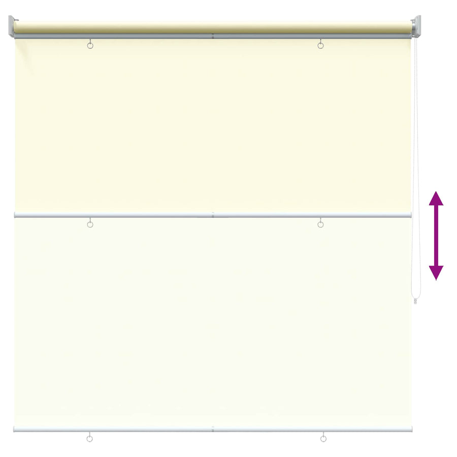 Rolgordijn UV-bescherming Crèmekleurig 100 x 230 cm Polyester