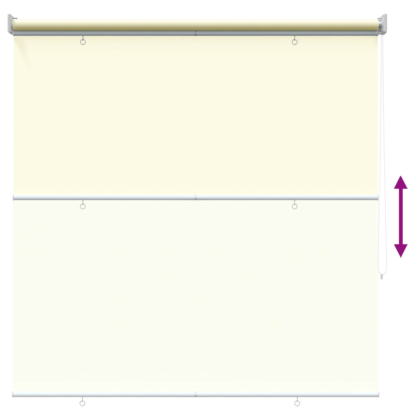 Rolgordijn UV-bescherming Crèmekleurig 120 x 230 cm Polyester