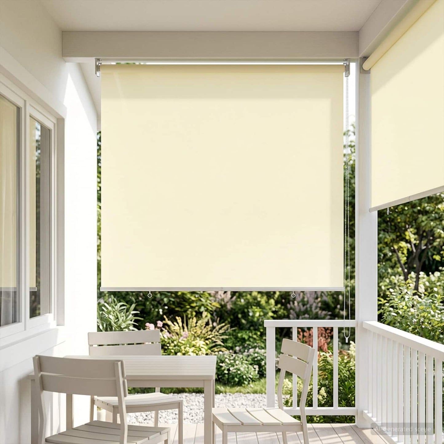 Rolgordijn UV-bescherming Crèmekleurig 140 x 230 cm Polyester