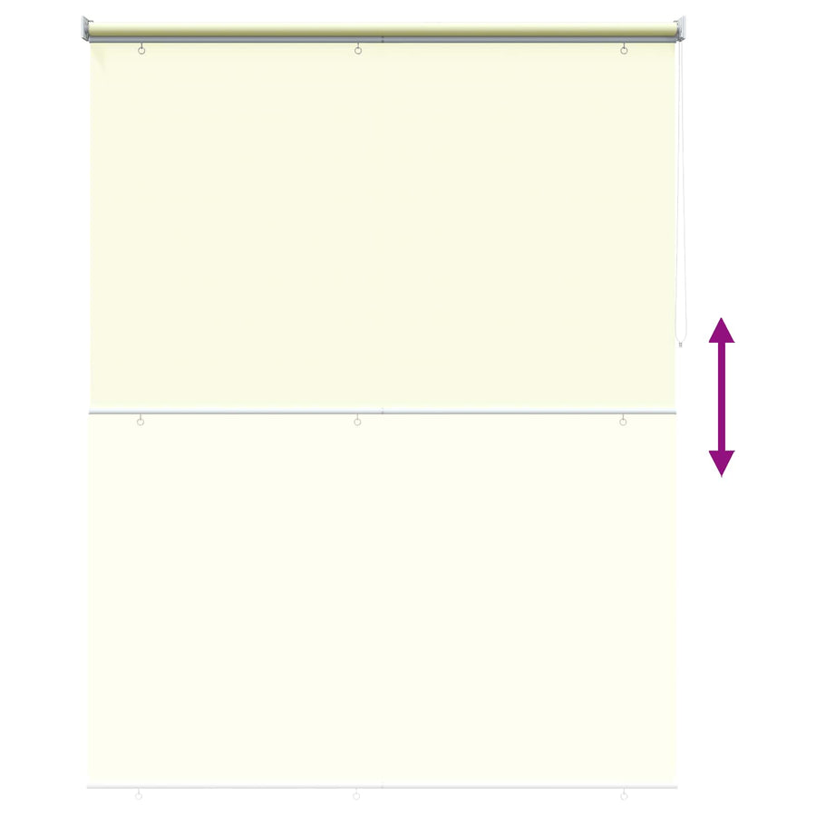Rolgordijn UV-bescherming Crèmekleurig 160 x 230 cm Polyester