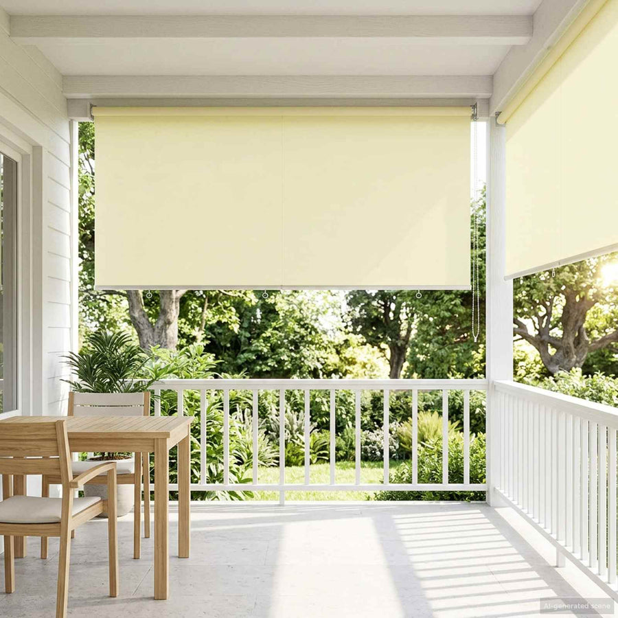 Rolgordijn UV-bescherming Crèmekleurig 180 x 230 cm Polyester