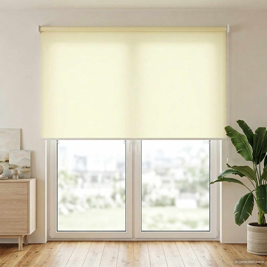 Rolgordijn UV-bescherming Crèmekleurig 180 x 230 cm Polyester