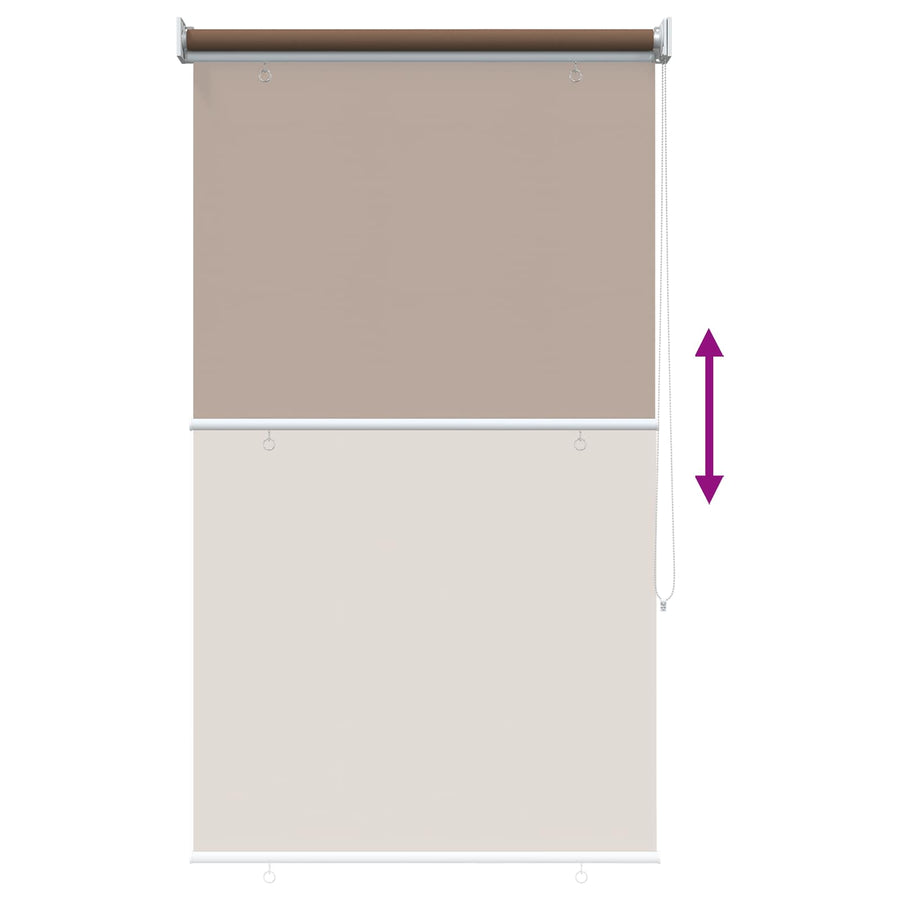 Rolgordijn UV-bescherming Taupe 60 x 140 cm Polyester