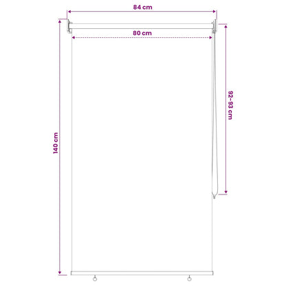 Rolgordijn UV-bescherming Taupe 80 x 140 cm Polyester