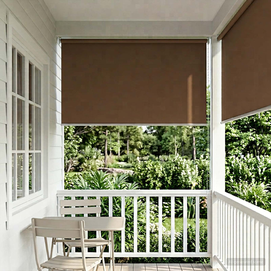 Rolgordijn UV-bescherming Taupe 120 x 140 cm Polyester