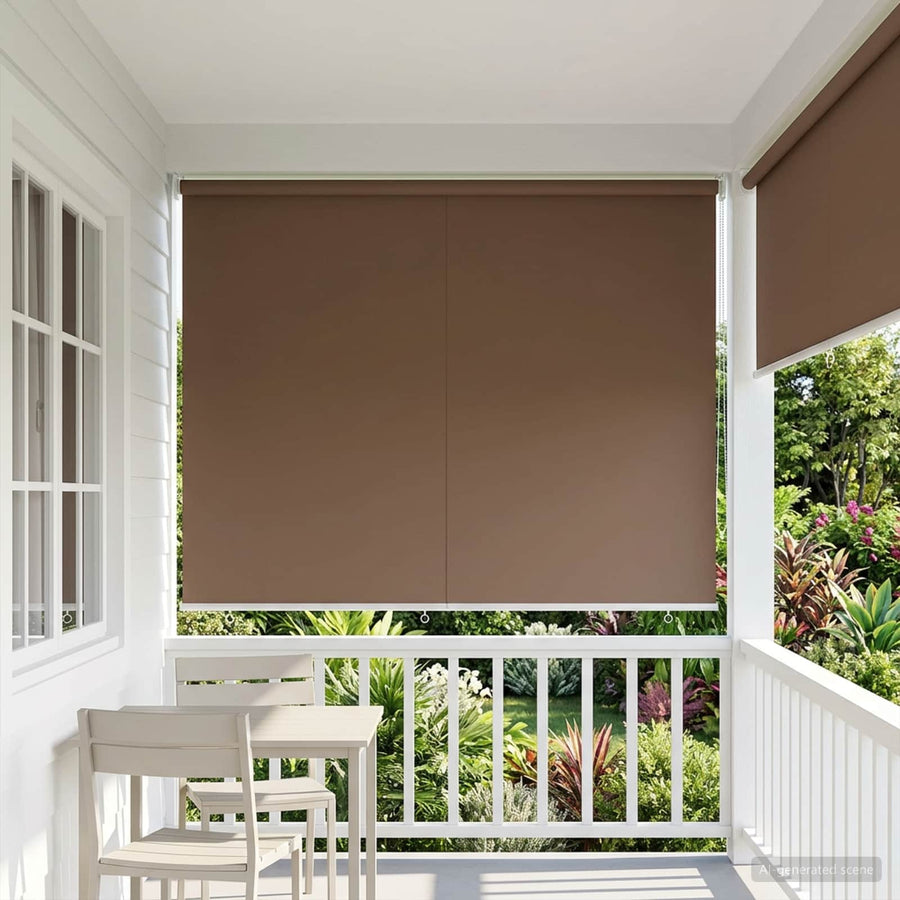 Rolgordijn UV-bescherming Taupe 180 x 140 cm Polyester
