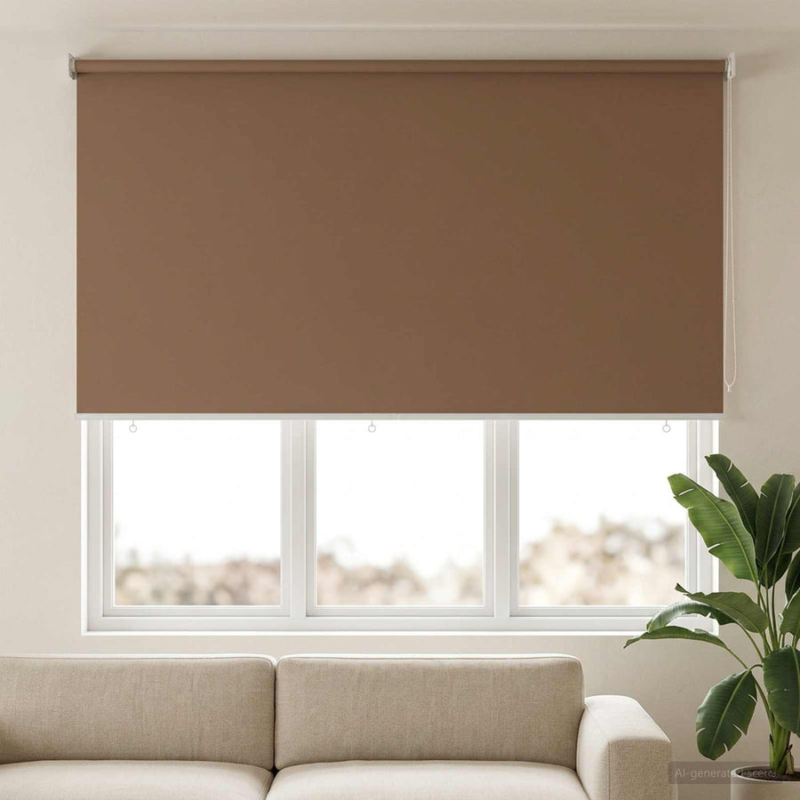 Rolgordijn UV-bescherming Taupe 180 x 140 cm Polyester