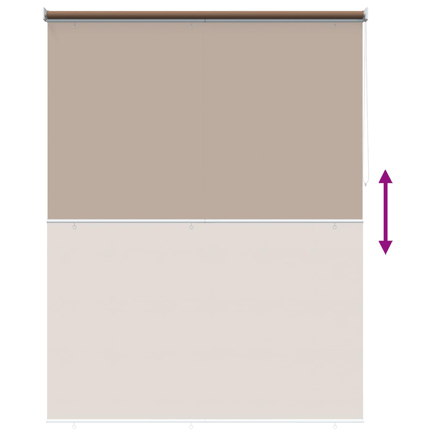 Rolgordijn UV-bescherming Taupe 180 x 140 cm Polyester