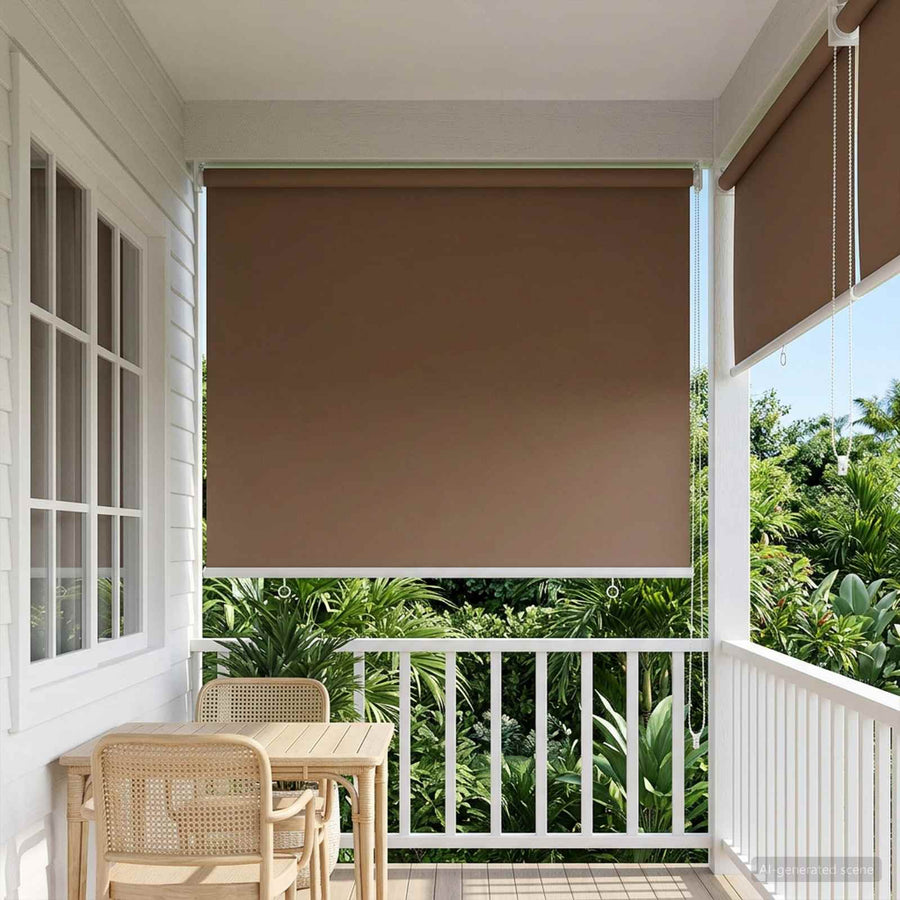 Rolgordijn UV-bescherming Taupe 60 x 230 cm Polyester