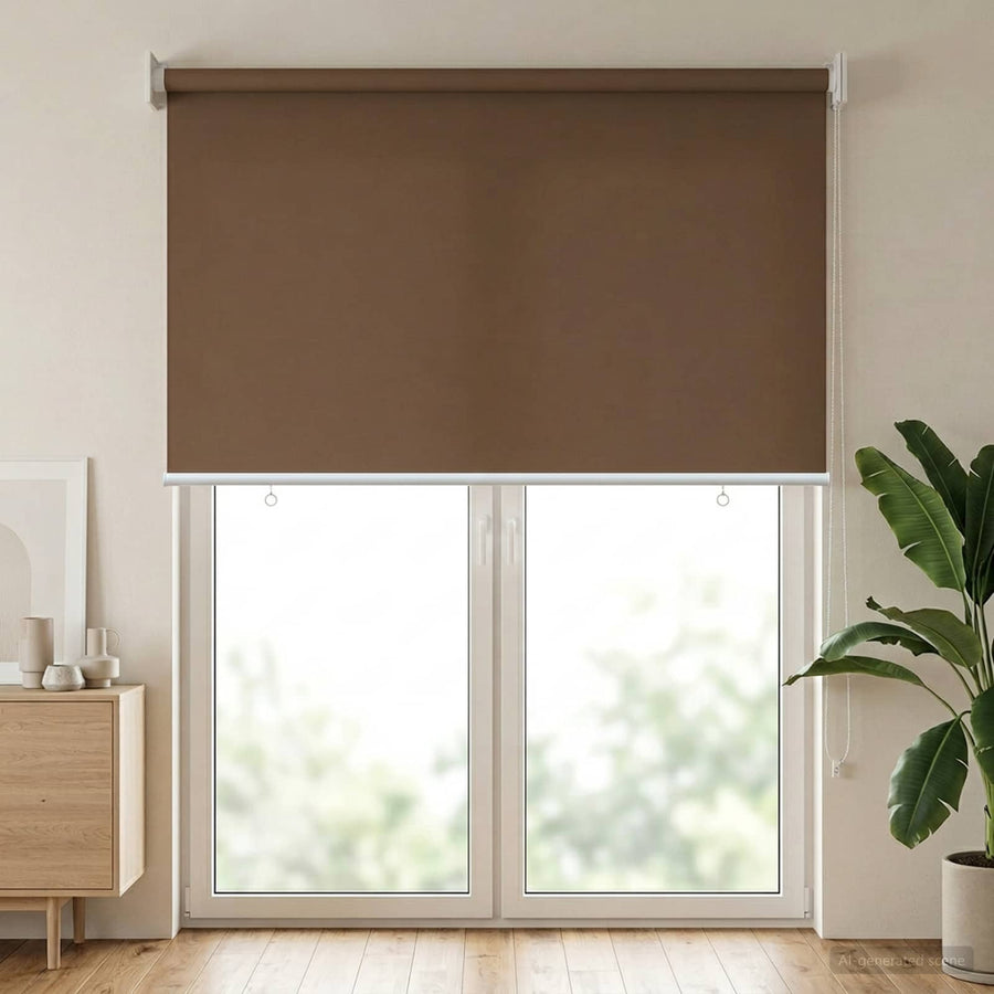 Rolgordijn UV-bescherming Taupe 60 x 230 cm Polyester