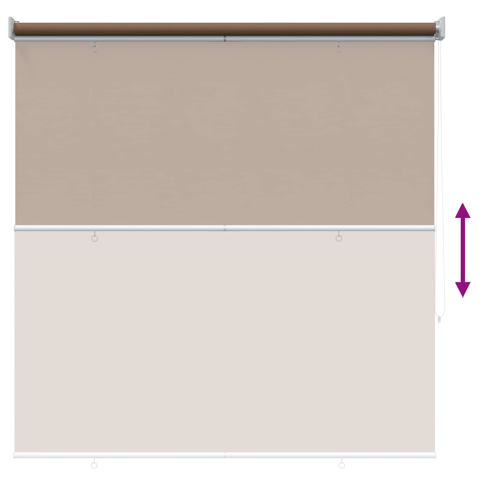 Rolgordijn UV-bescherming Taupe 145 x 230 cm Polyester