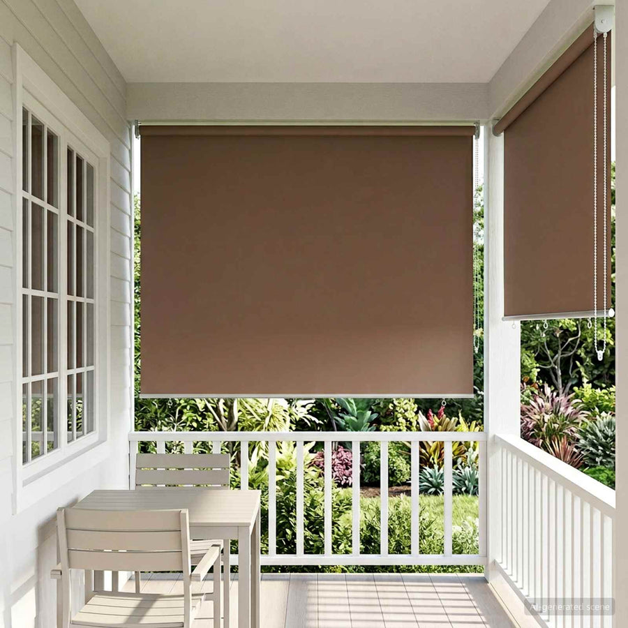 Rolgordijn UV-bescherming Taupe 160 x 230 cm Polyester