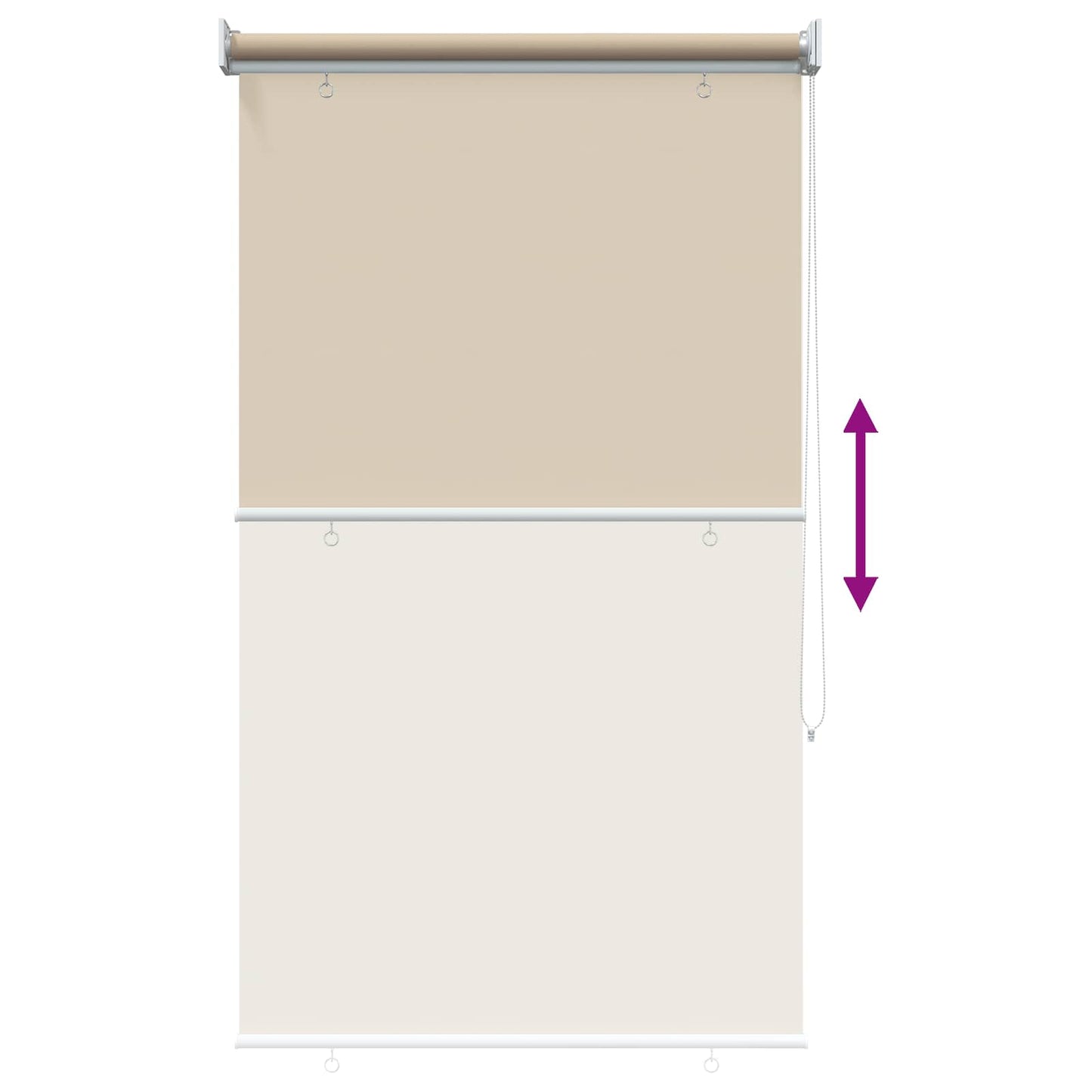 Rolgordijn UV-bescherming Beige 100 x 140 cm Polyester